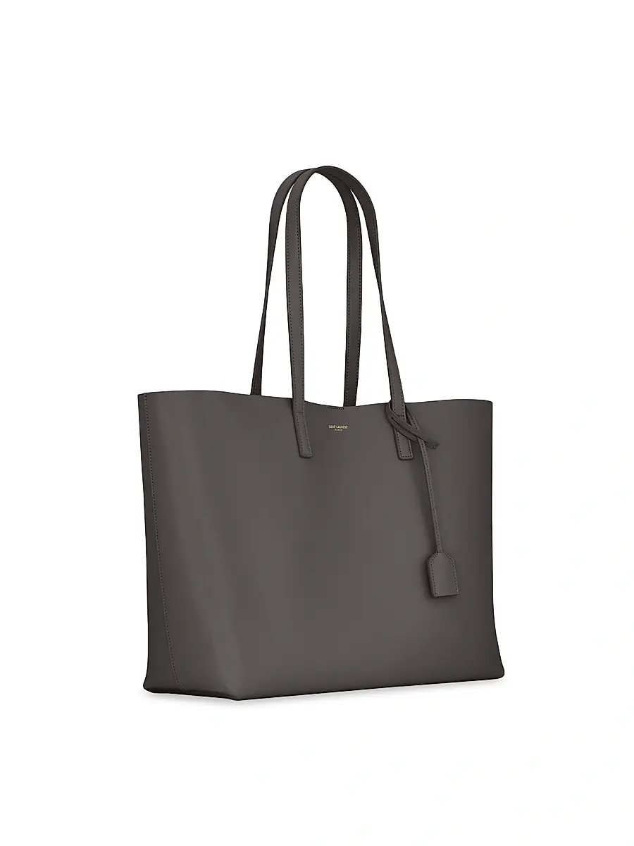 Saint Laurent Women's Shopping Tote Bag in Leather - Storm | Thumbnail 6 Saint Laurent Women's Shopping Tote Bag in Leather - Storm | Thumbnail 6