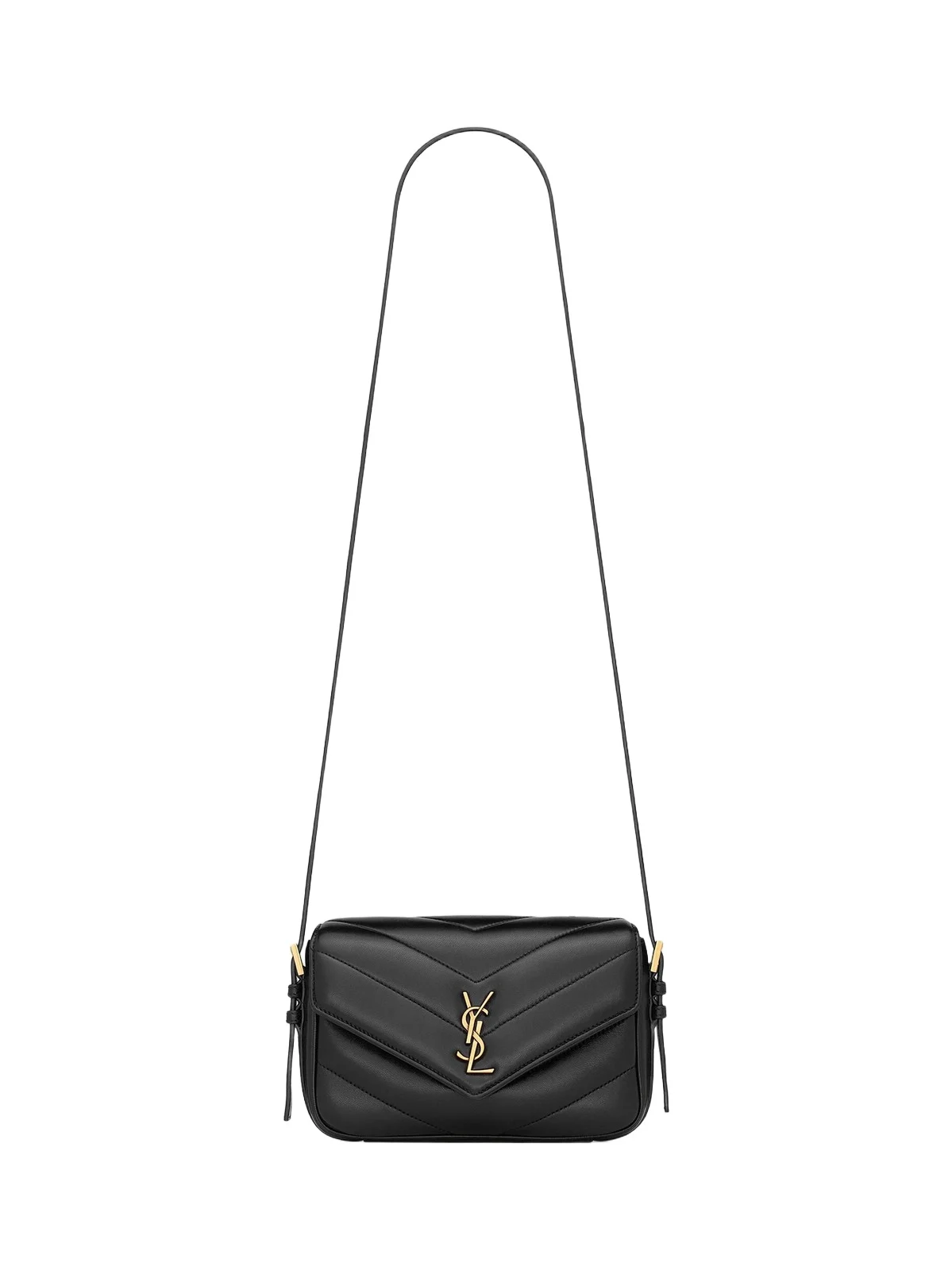 Saint Laurent Women's Loulou Toy Crossbody Bag in Lambskin - Black