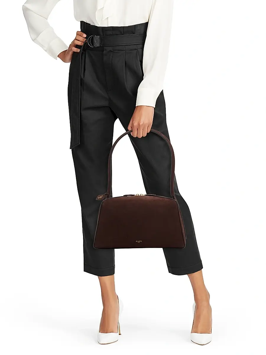 Alaïa Women's Le Bouledogue Nubuck Shoulder Bag | Thumbnail 2