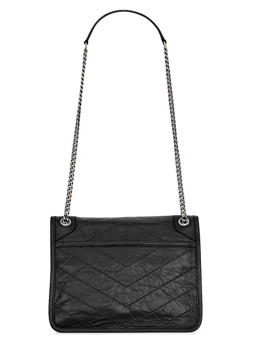 Saint Laurent Women's Niki Baby Shoulder Bag in Vintage Leather - Nero | Thumbnail 2 Saint Laurent Women's Niki Baby Shoulder Bag in Vintage Leather - Nero | Thumbnail 2