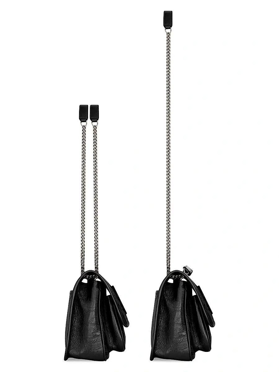 Saint Laurent Women's Niki Baby Shoulder Bag in Vintage Leather - Nero | Thumbnail 3 Saint Laurent Women's Niki Baby Shoulder Bag in Vintage Leather - Nero | Thumbnail 3