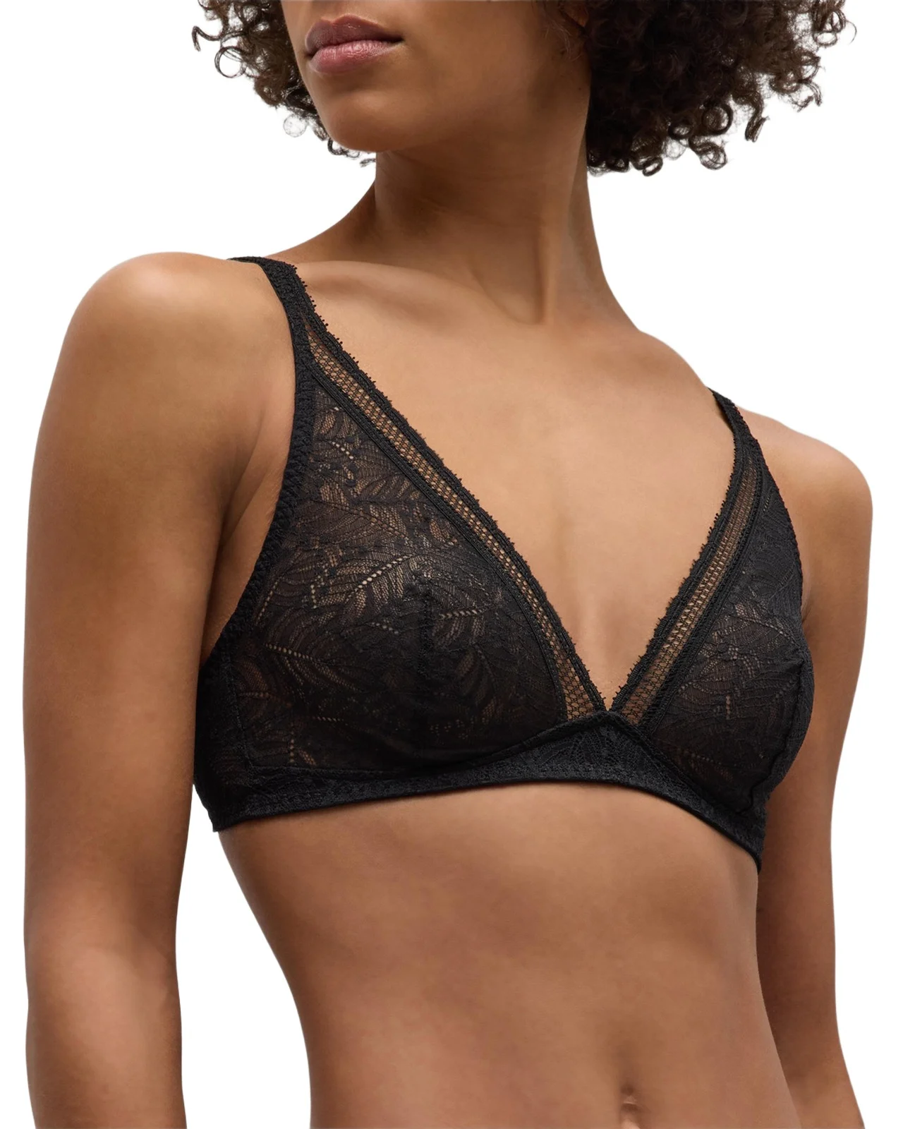 Comete Lace-Trim Tulle Bralette Comete Lace-Trim Tulle Bralette