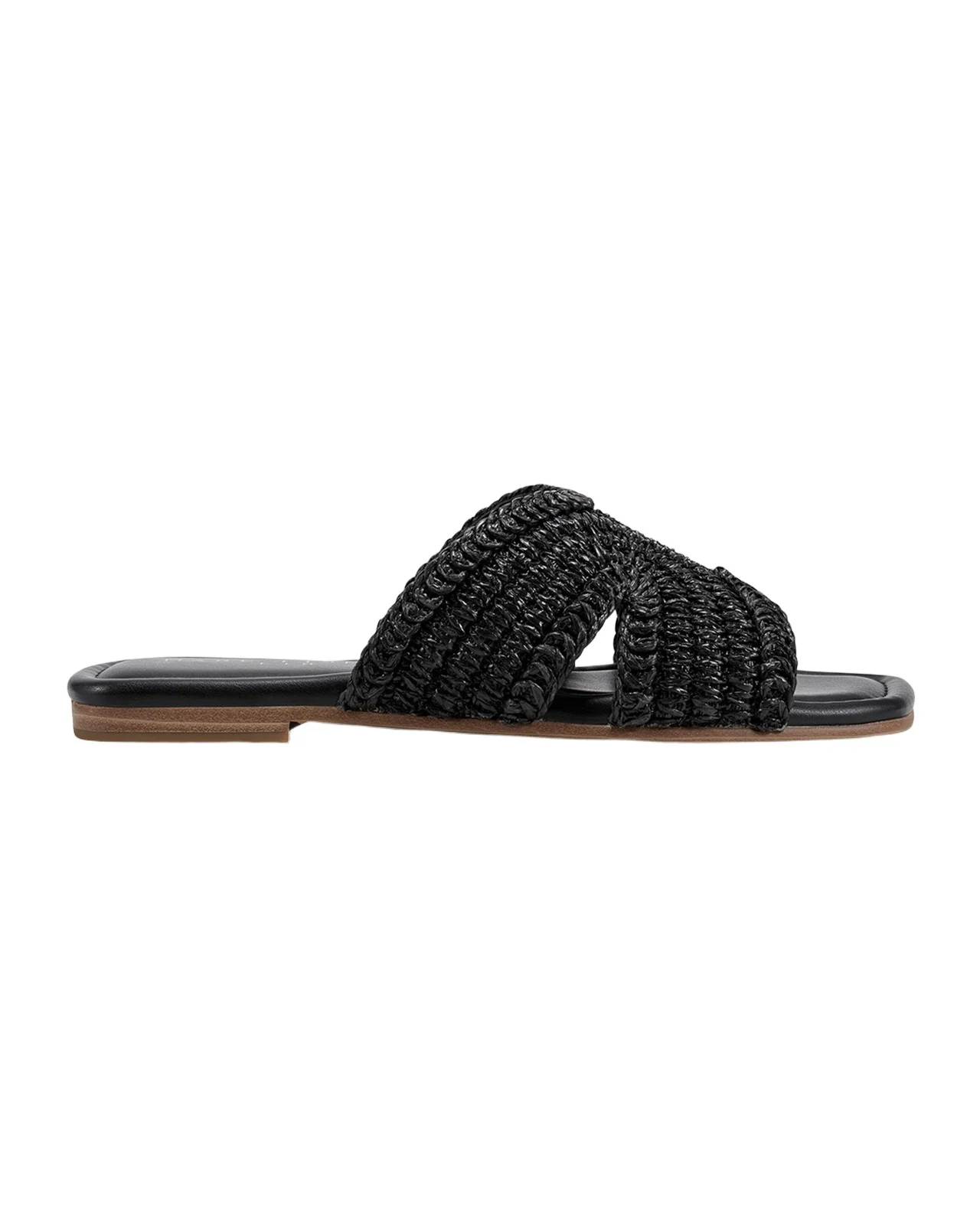Marc Fisher LTD Narda Woven Raffia Flat Slide Sandals