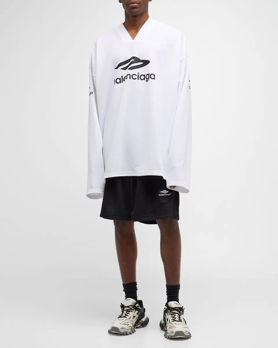 Balenciaga Men's 3B Sports Icon Ski Long-Sleeve T-Shirt | Thumbnail 2 Balenciaga Men's 3B Sports Icon Ski Long-Sleeve T-Shirt | Thumbnail 2