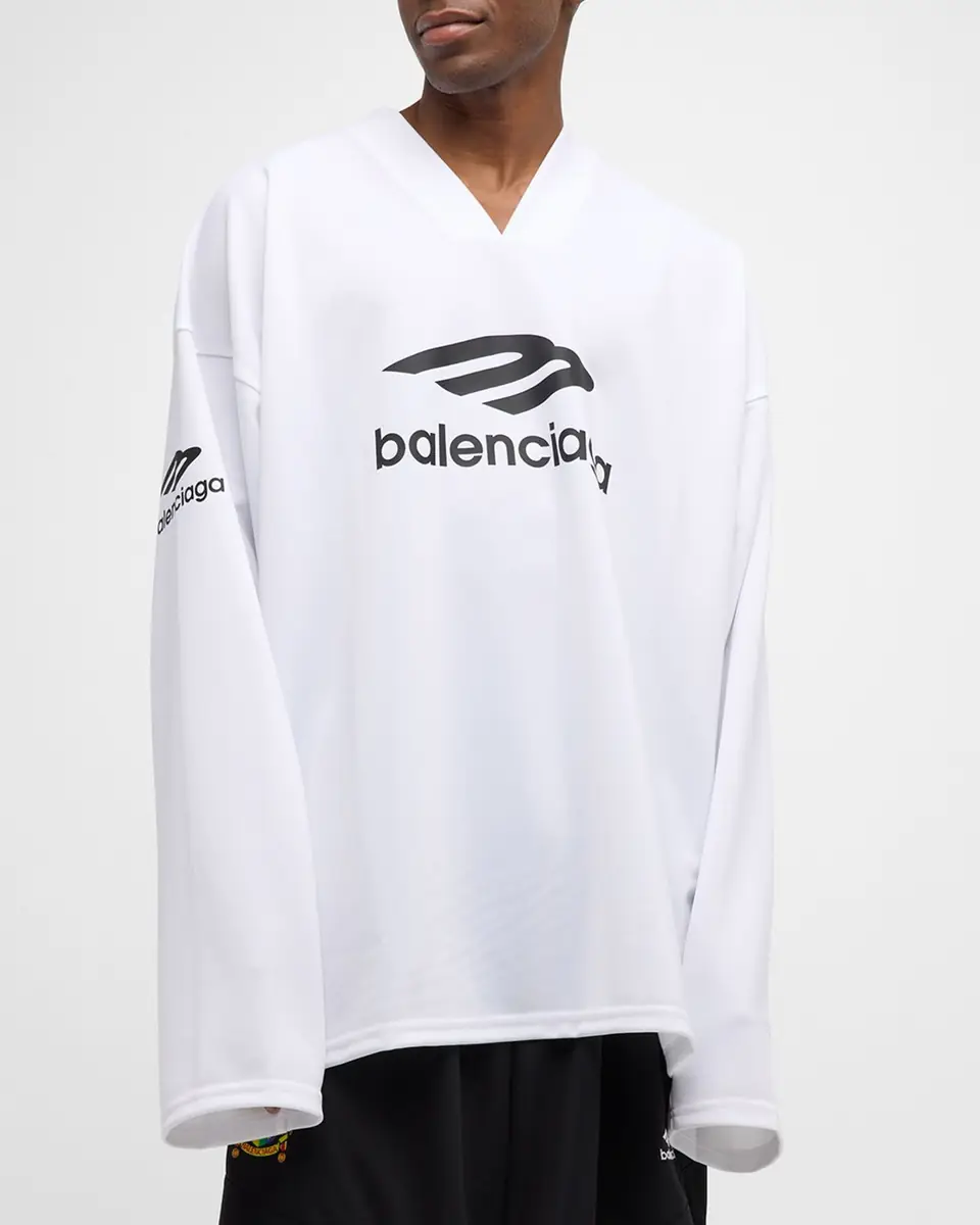Balenciaga Men's 3B Sports Icon Ski Long-Sleeve T-Shirt | Thumbnail 4 Balenciaga Men's 3B Sports Icon Ski Long-Sleeve T-Shirt | Thumbnail 4