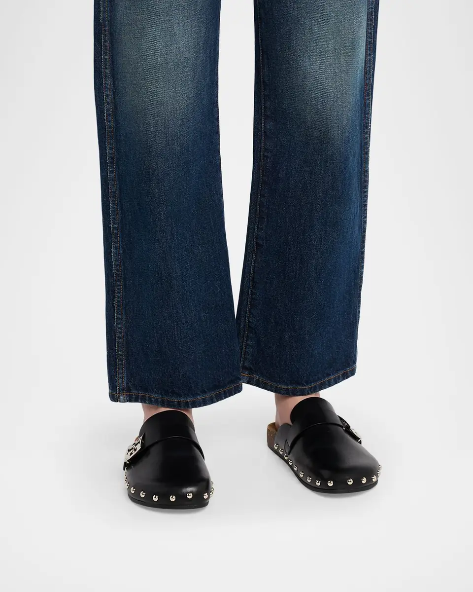 Tory Burch Mellow Leather Buckle Slide Mules | Thumbnail 2