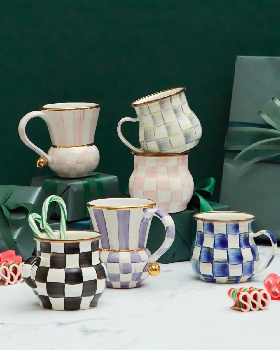MacKenzie-Childs Rosy Check Enamel Mug | Thumbnail 6 MacKenzie-Childs Rosy Check Enamel Mug | Thumbnail 6