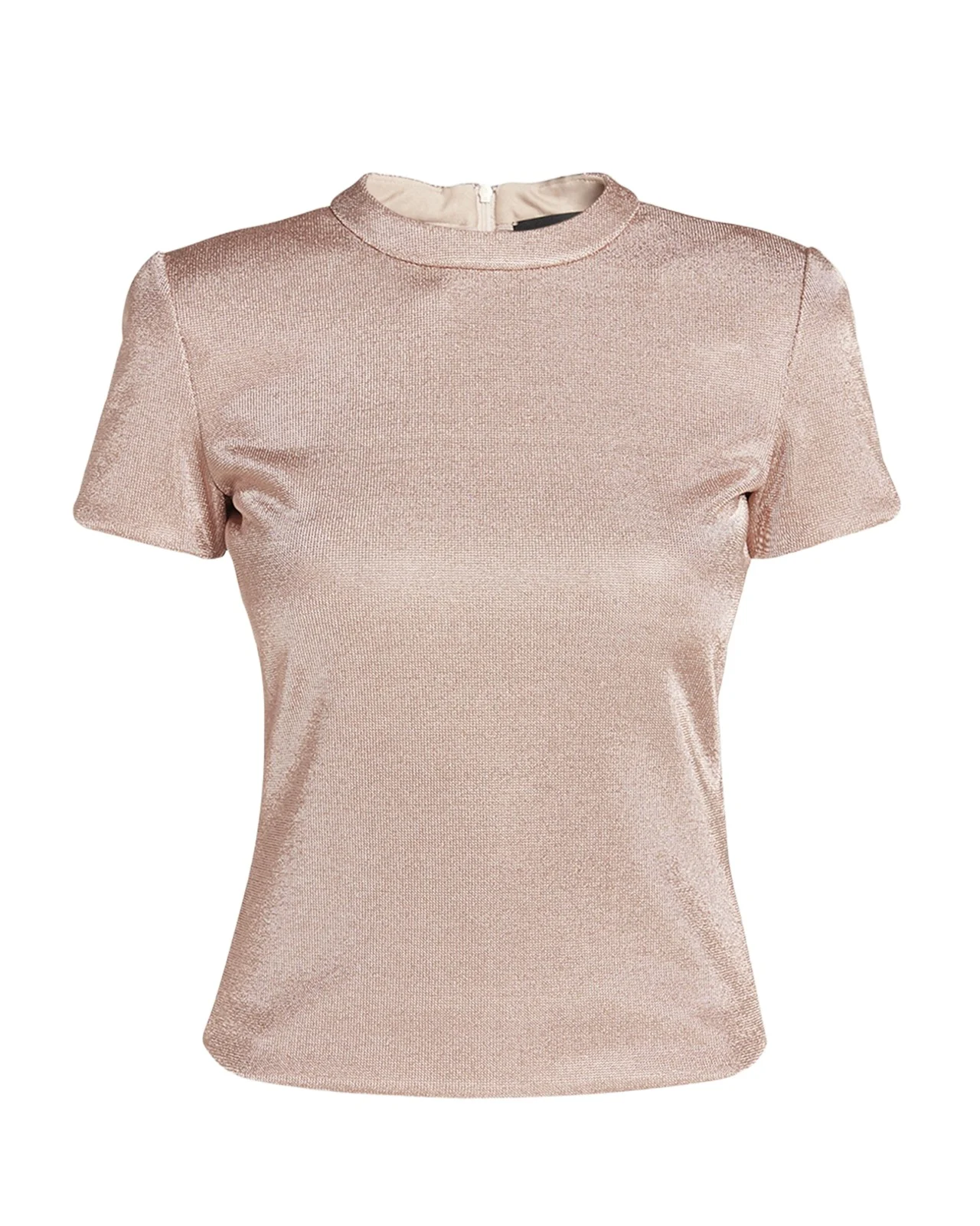 Giorgio Armani Metallic Short-Sleeve Bonded Jersey Tee