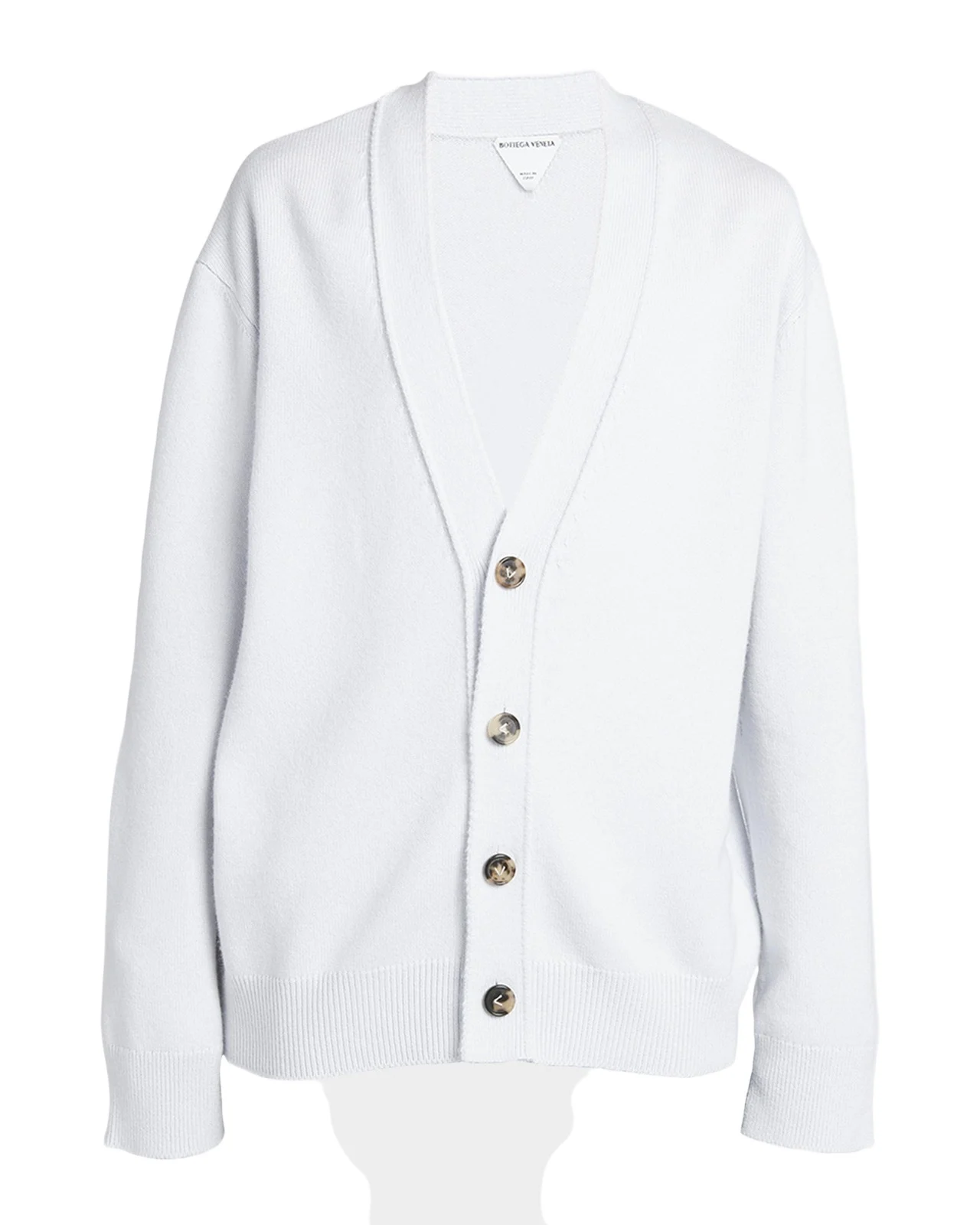Classic Cashmere Cardigan with Intrec Patches Classic Cashmere Cardigan with Intrec Patches