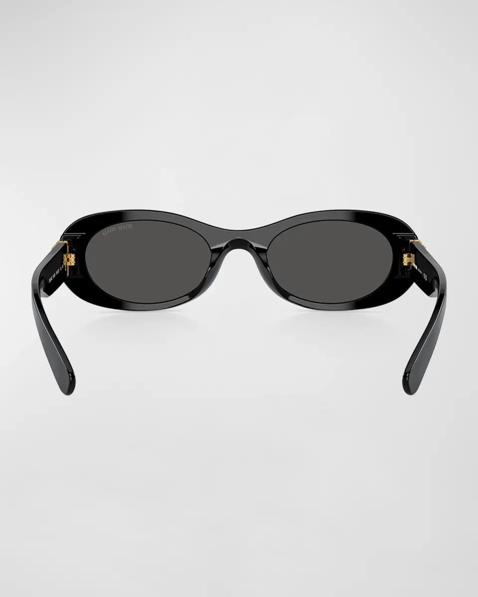 Miu Miu Logo Acetate Oval Sunglasses | Thumbnail 4 Miu Miu Logo Acetate Oval Sunglasses | Thumbnail 4