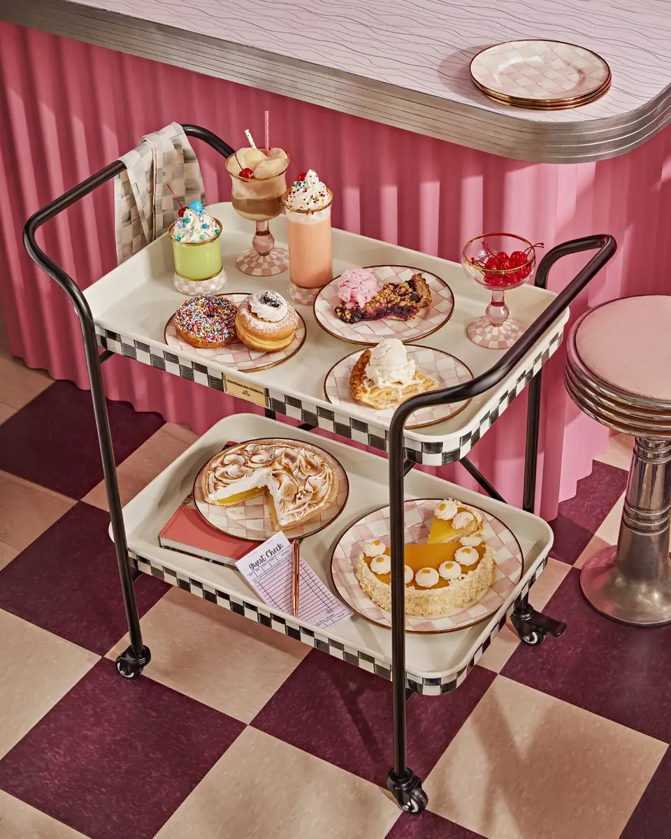 MacKenzie-Childs Rosy Check Enamel Serving Platter | Thumbnail 4 MacKenzie-Childs Rosy Check Enamel Serving Platter | Thumbnail 4