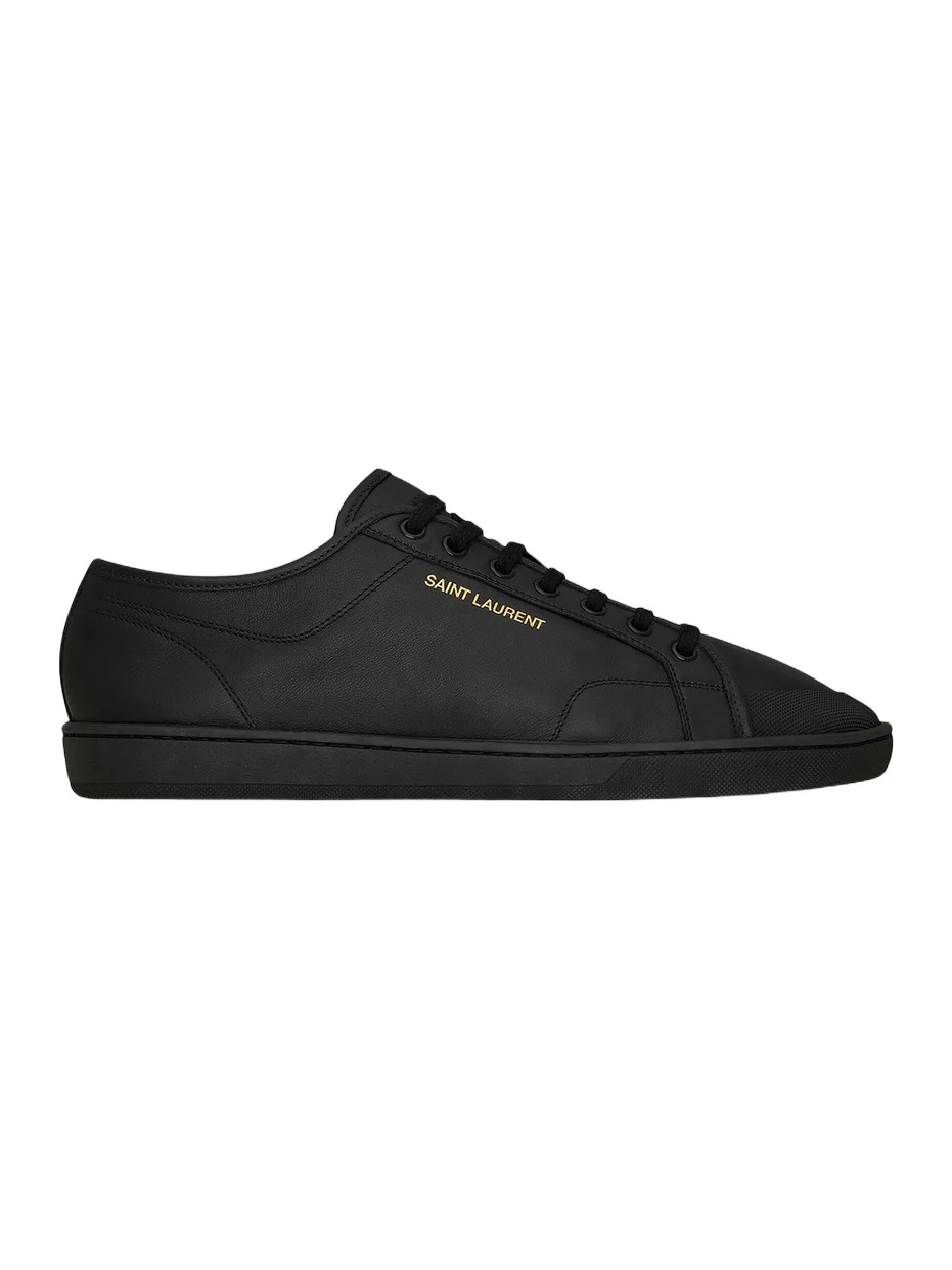 Saint Laurent Men's Gym Sneakers in Smooth Leather - Black