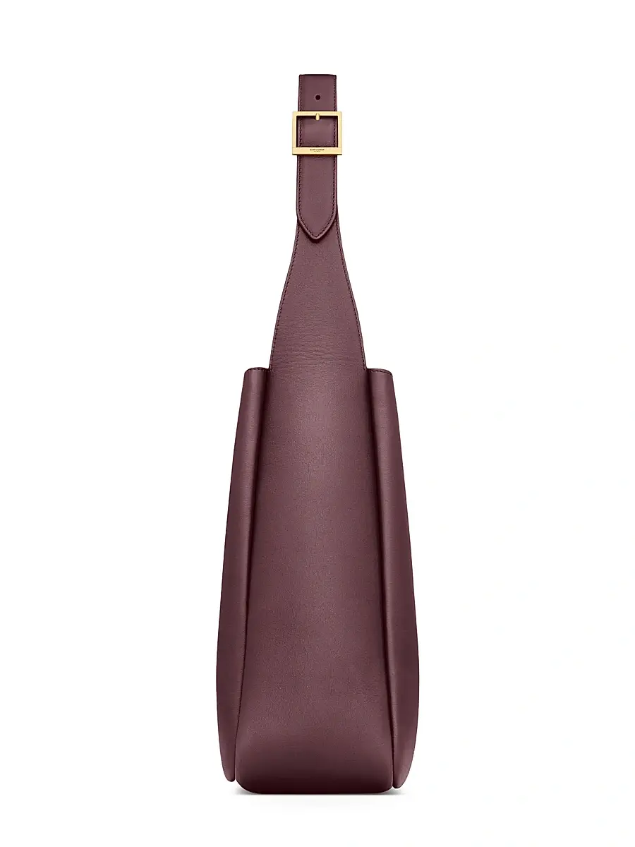 Saint Laurent Women's Le 5 À 7 Supple Large Shoulder Bag in Grained Leather - Rouge Legion | Thumbnail 4 Saint Laurent Women's Le 5 À 7 Supple Large Shoulder Bag in Grained Leather - Rouge Legion | Thumbnail 4