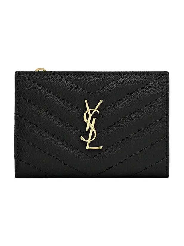 Saint Laurent Women's Cassandre Matelasse Fragments Zipped Bi-fold Wallet