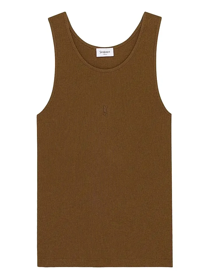Women's Cassandre Tank Top in Ribbed Cotton Jersey Women's Cassandre Tank Top in Ribbed Cotton Jersey