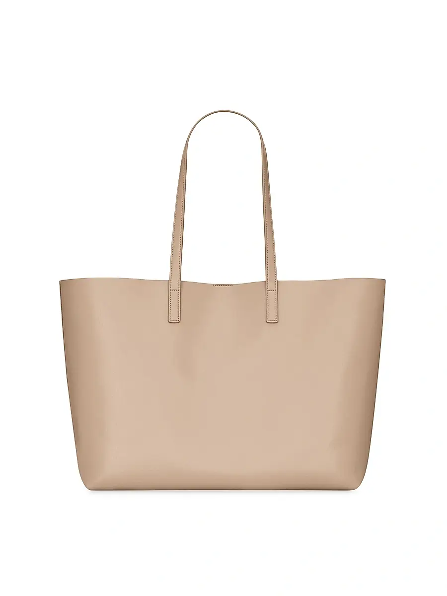 Saint Laurent Women's Shopping Tote Bag in Leather - Dark Beige | Thumbnail 4 Saint Laurent Women's Shopping Tote Bag in Leather - Dark Beige | Thumbnail 4