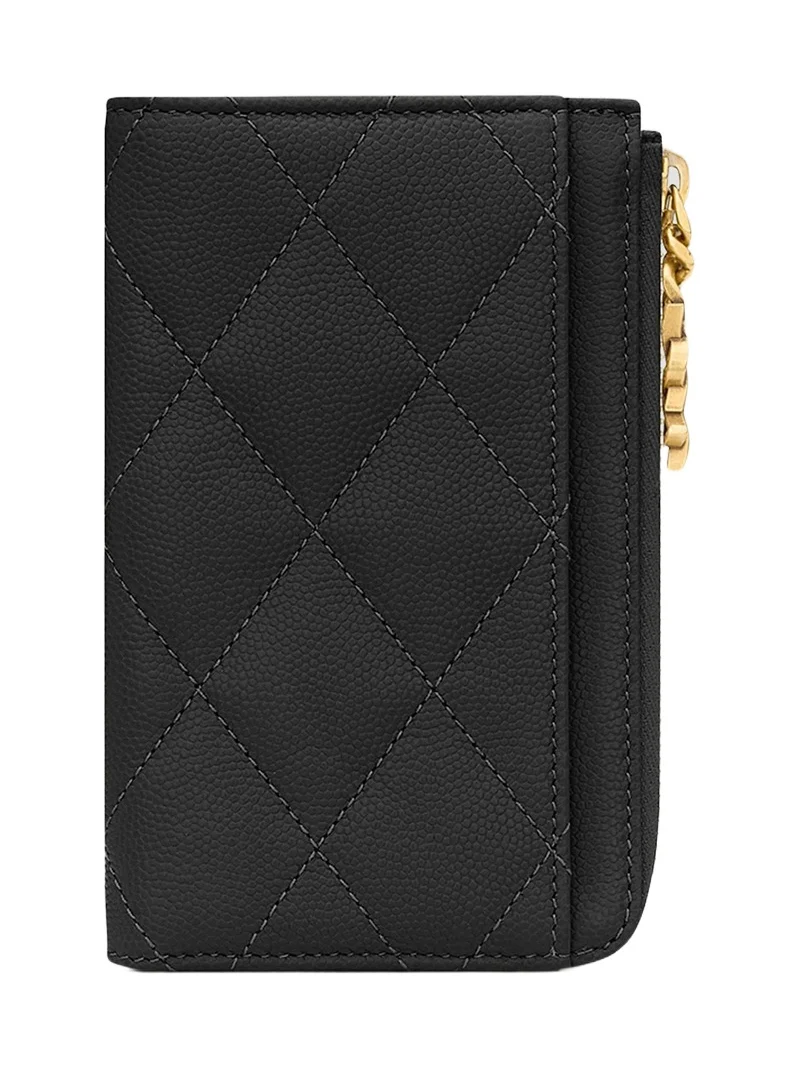 Women's Cassandre Bijou Zip Card Case in Grain De Poudre Leather Women's Cassandre Bijou Zip Card Case in Grain De Poudre Leather