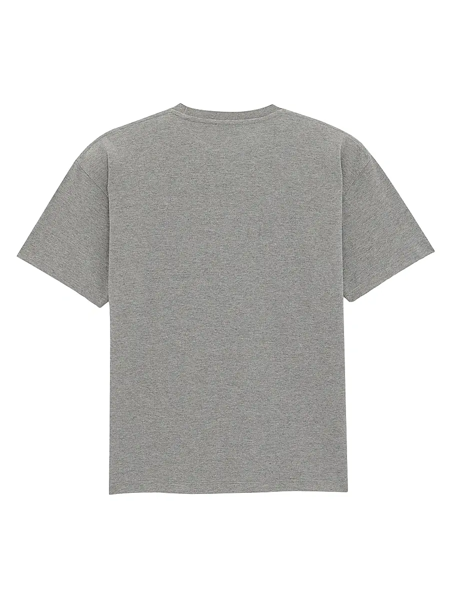 Saint Laurent Men's Cassandre T-Shirt in Pique - Grey And Yellow | Thumbnail 2