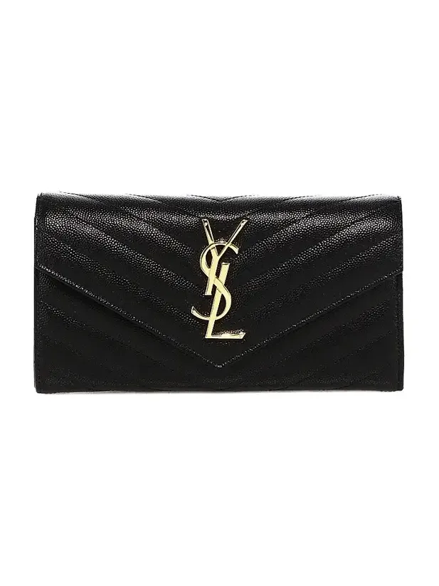 Saint Laurent Women's Monogram Matelassé Leather Flap Wallet