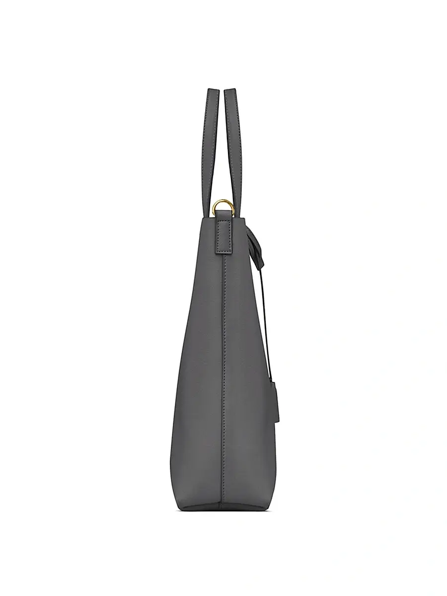 Saint Laurent Women's Shopping Tote Bag in Leather - Storm | Thumbnail 2 Saint Laurent Women's Shopping Tote Bag in Leather - Storm | Thumbnail 2