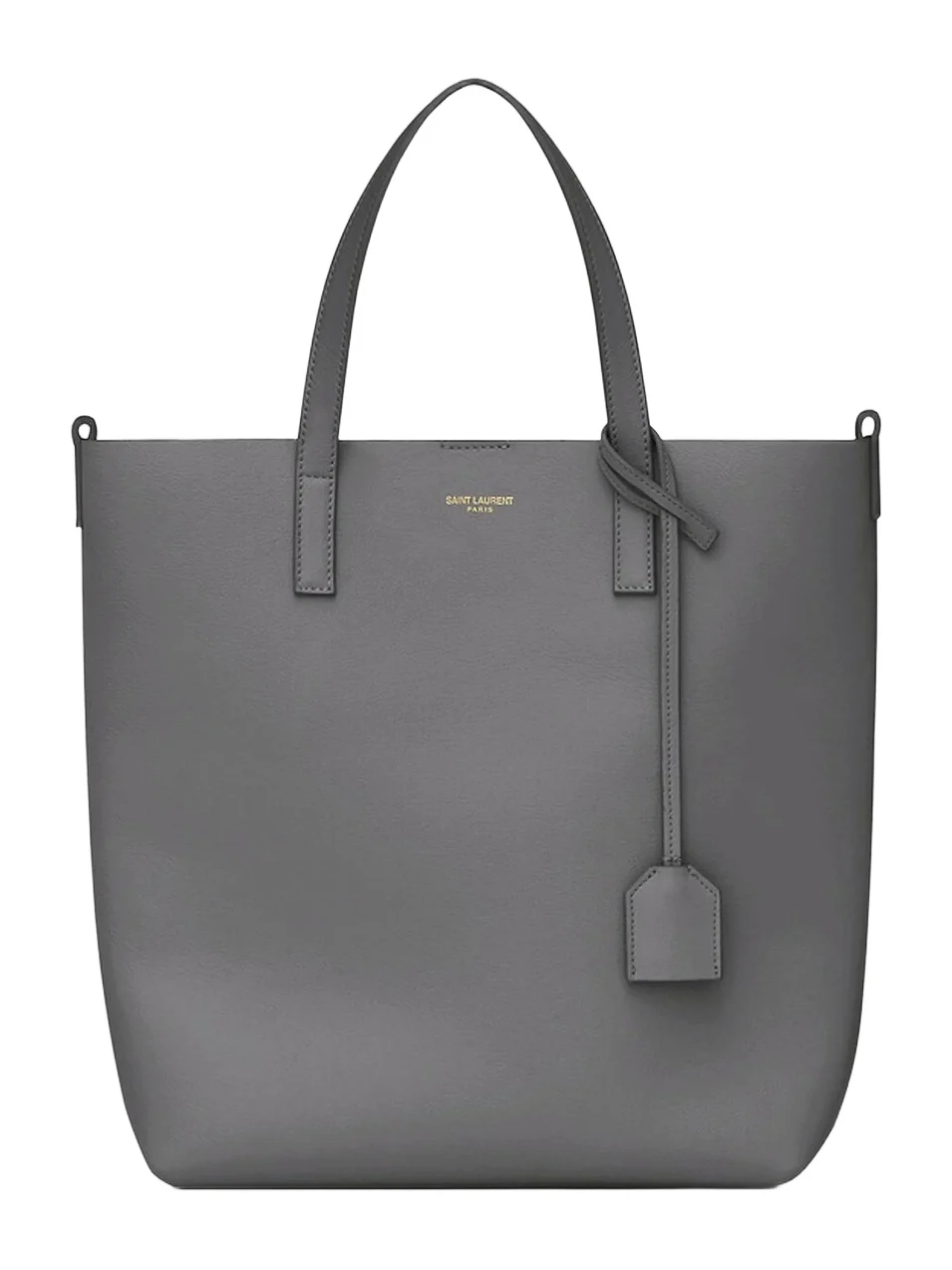 Saint Laurent Women's Shopping Tote Bag in Leather - Storm