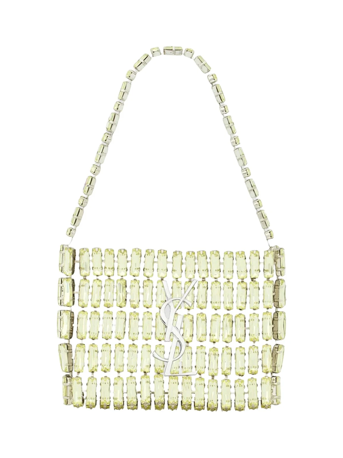 Saint Laurent Women's Micro Evening Bag in Crystals - Jonquille