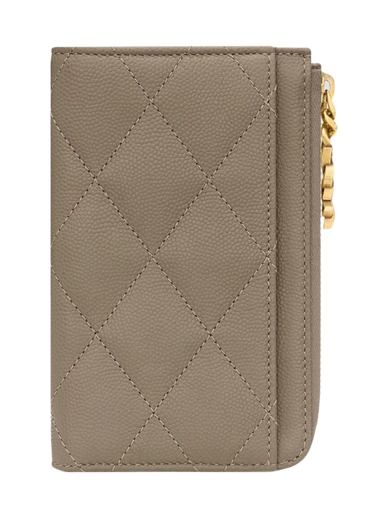 Women's Cassandre Bijou Zip Card Case in Grain De Poudre Leather Women's Cassandre Bijou Zip Card Case in Grain De Poudre Leather