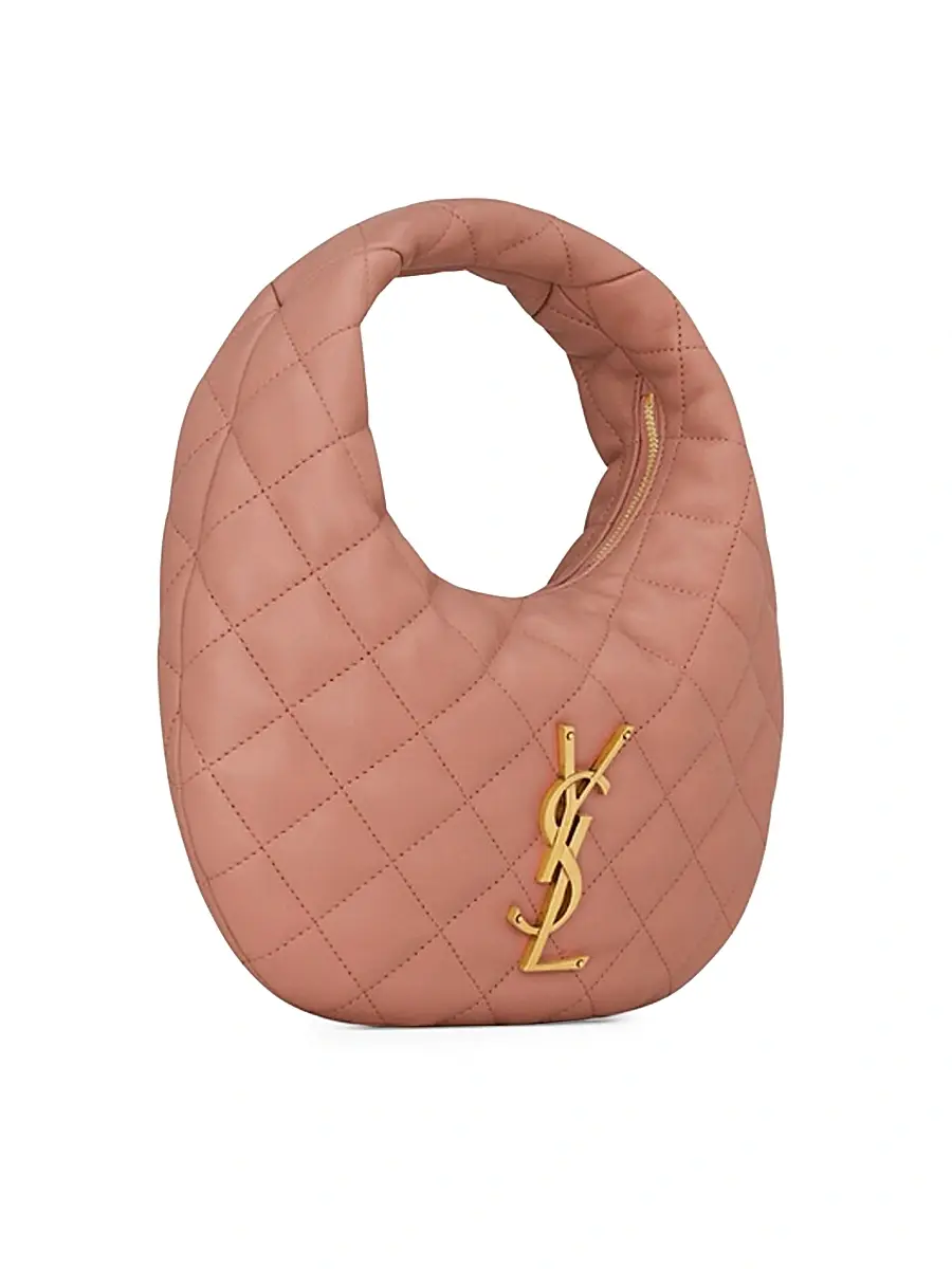 Saint Laurent Women's Icarino Top Handle Bag in Quilted Nappa - Hortensia | Thumbnail 3