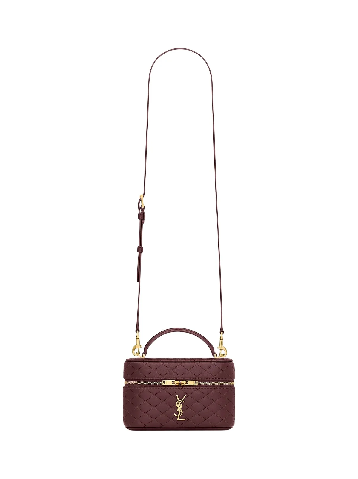 Women's Gaby Mini Vanity Bag in Lambskin - Rouge Cabernet Women's Gaby Mini Vanity Bag in Lambskin - Rouge Cabernet