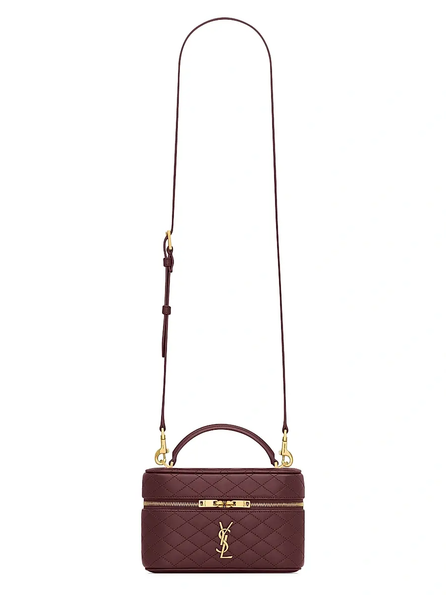 Women's Gaby Mini Vanity Bag in Lambskin - Rouge Cabernet Women's Gaby Mini Vanity Bag in Lambskin - Rouge Cabernet