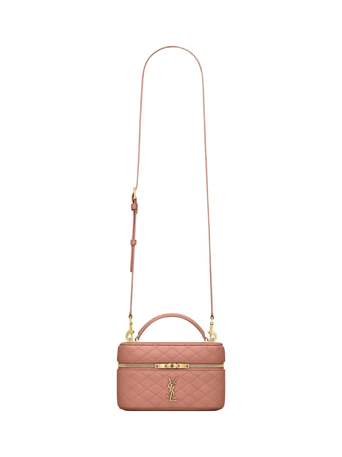 Saint Laurent Women's Gaby Mini Vanity Bag in Lambskin - Barely Pink
