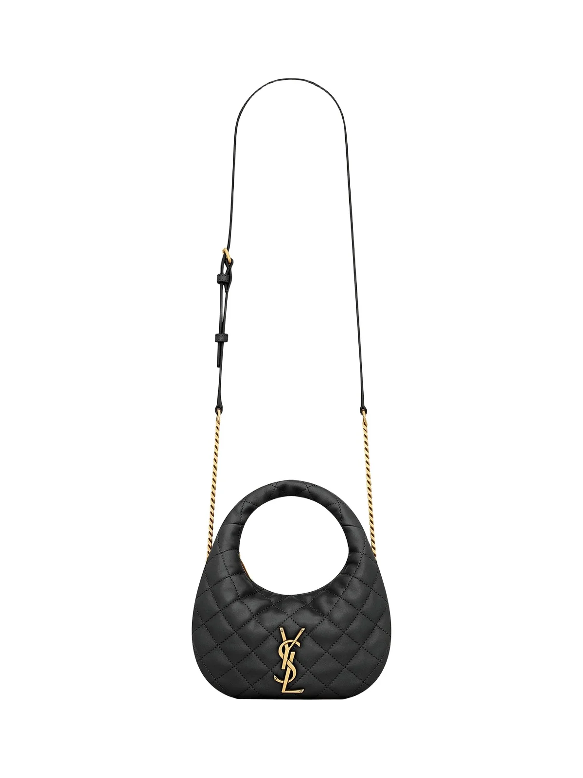 Saint Laurent Women's Icarino Mini Top Handle Bag in Quilted Nappa - Black