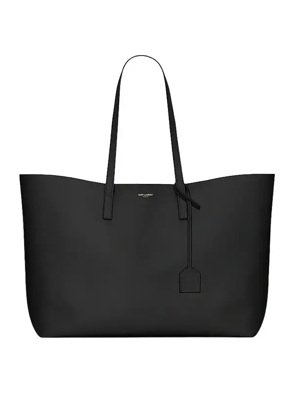 Women's Shopping Tote Bag in Leather - Black Women's Shopping Tote Bag in Leather - Black