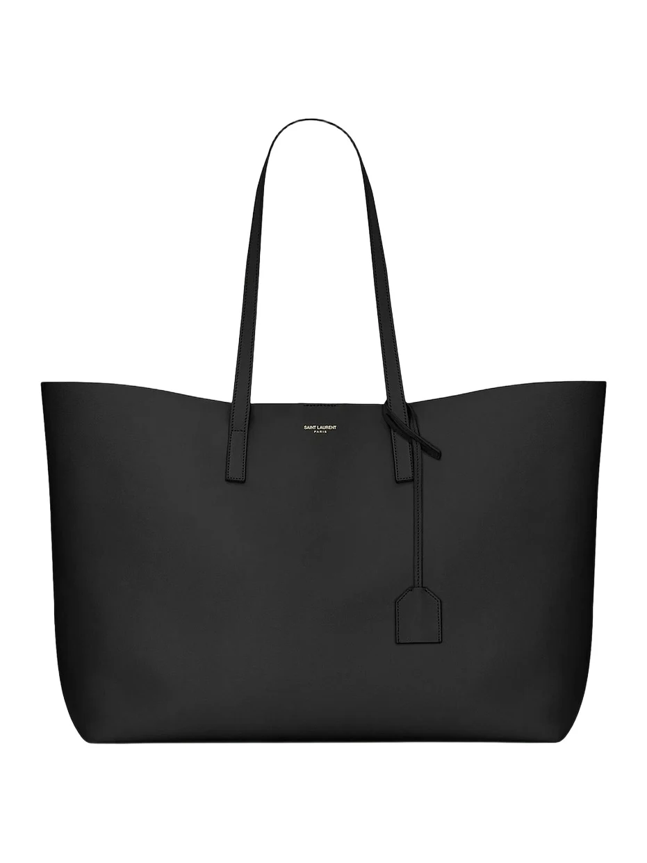 Women's Shopping Tote Bag in Leather - Black Women's Shopping Tote Bag in Leather - Black