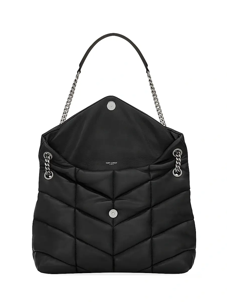 Saint Laurent Women's Puffer in Nappa Leather - Nero | Thumbnail 5 Saint Laurent Women's Puffer in Nappa Leather - Nero | Thumbnail 5