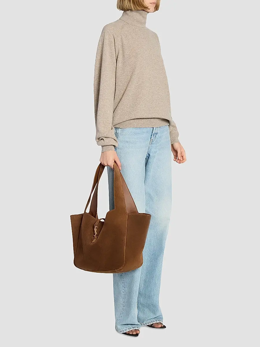 Saint Laurent Women's Le Bea in Suede Tote Bag | Thumbnail 2 Saint Laurent Women's Le Bea in Suede Tote Bag | Thumbnail 2