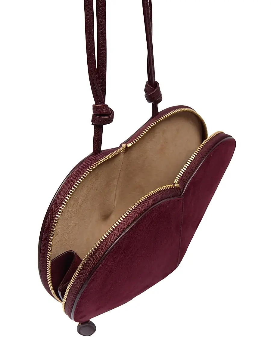 Alaïa Women's Heart Suede & Leather Shoulder Bag | Thumbnail 3 Alaïa Women's Heart Suede & Leather Shoulder Bag | Thumbnail 3