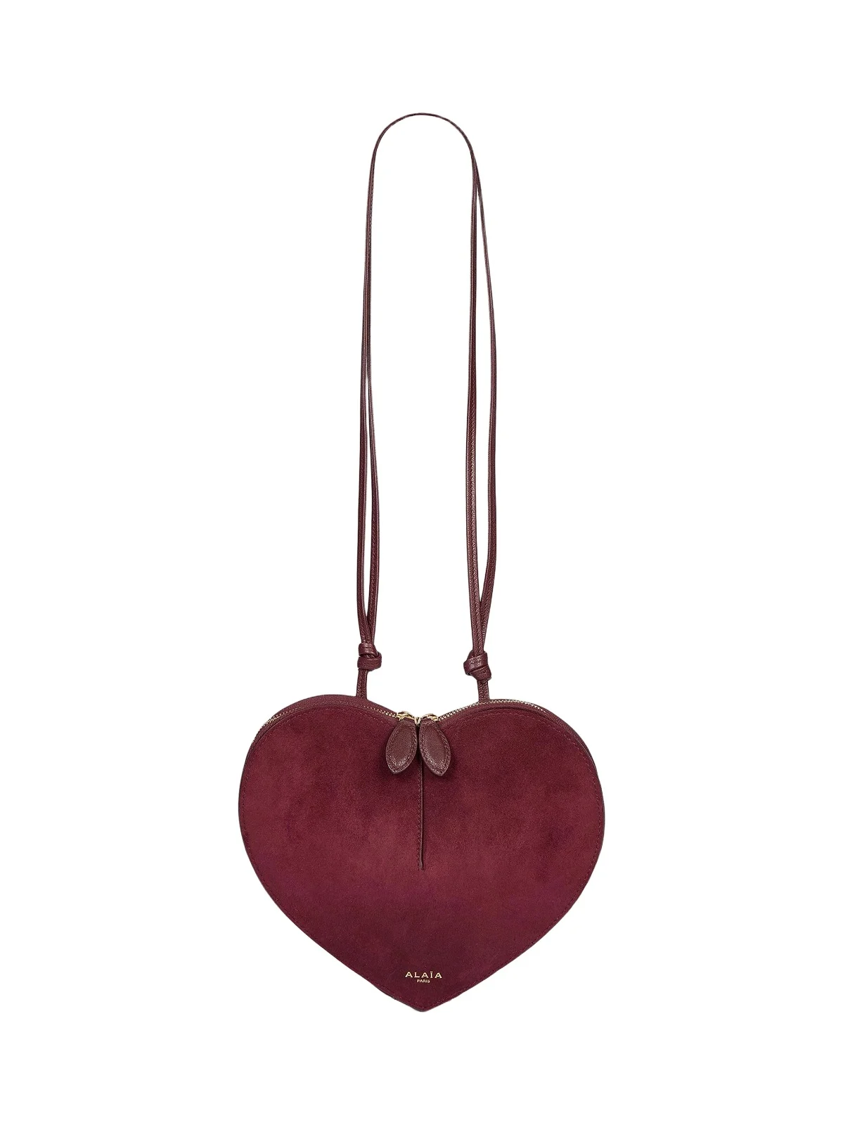 ALAÏA Women's Heart Suede & Leather Shoulder Bag