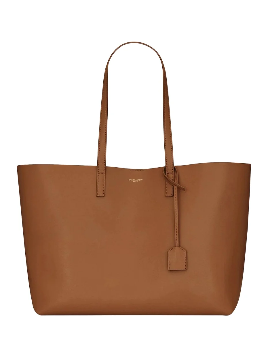 Saint Laurent Women's Shopping Tote Bag in Leather - Brick