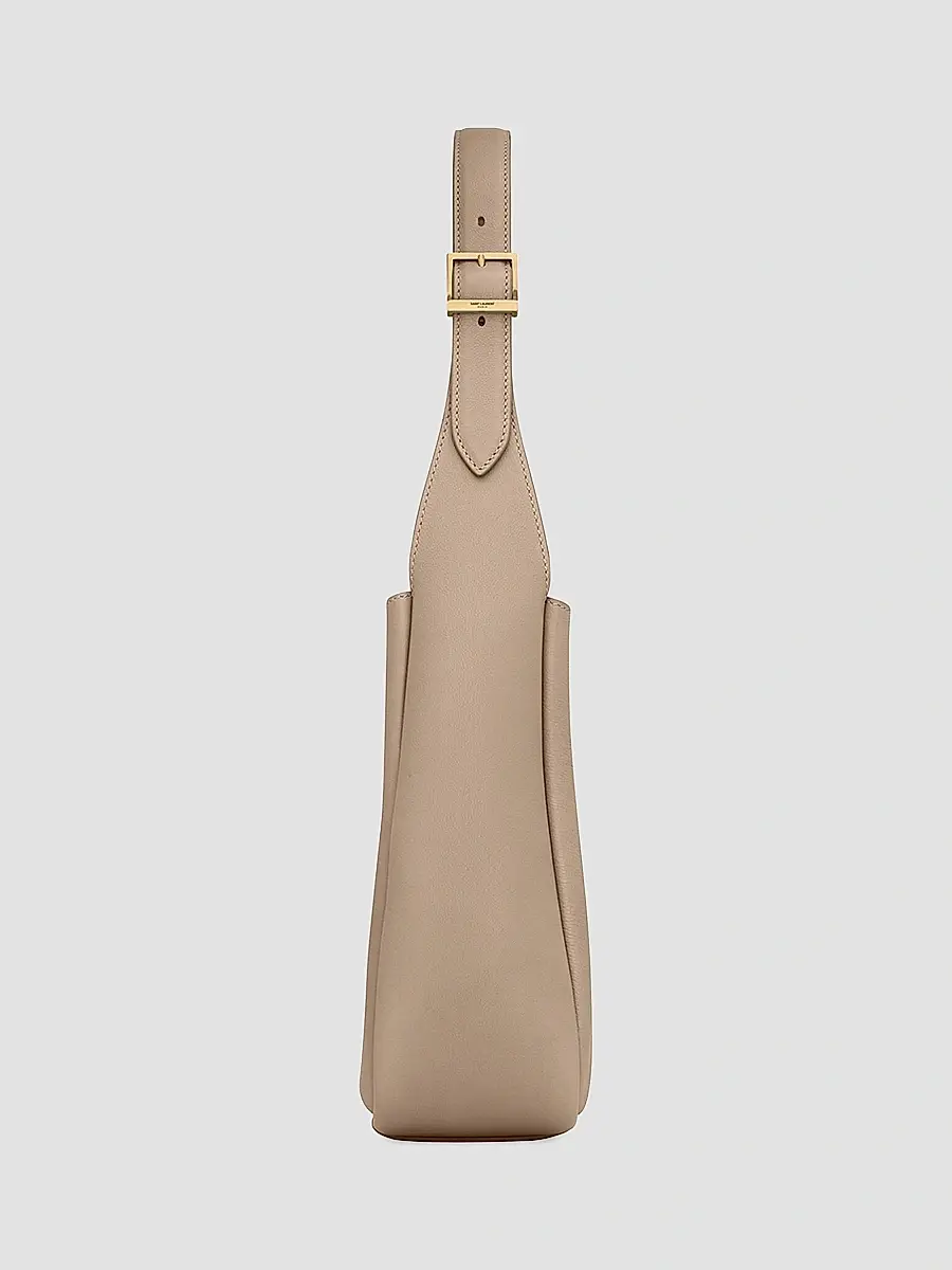 Saint Laurent Women's Le 5 à 7 Supple Small Shoulder Bag in Grained Leather - Dusty Grey | Thumbnail 3