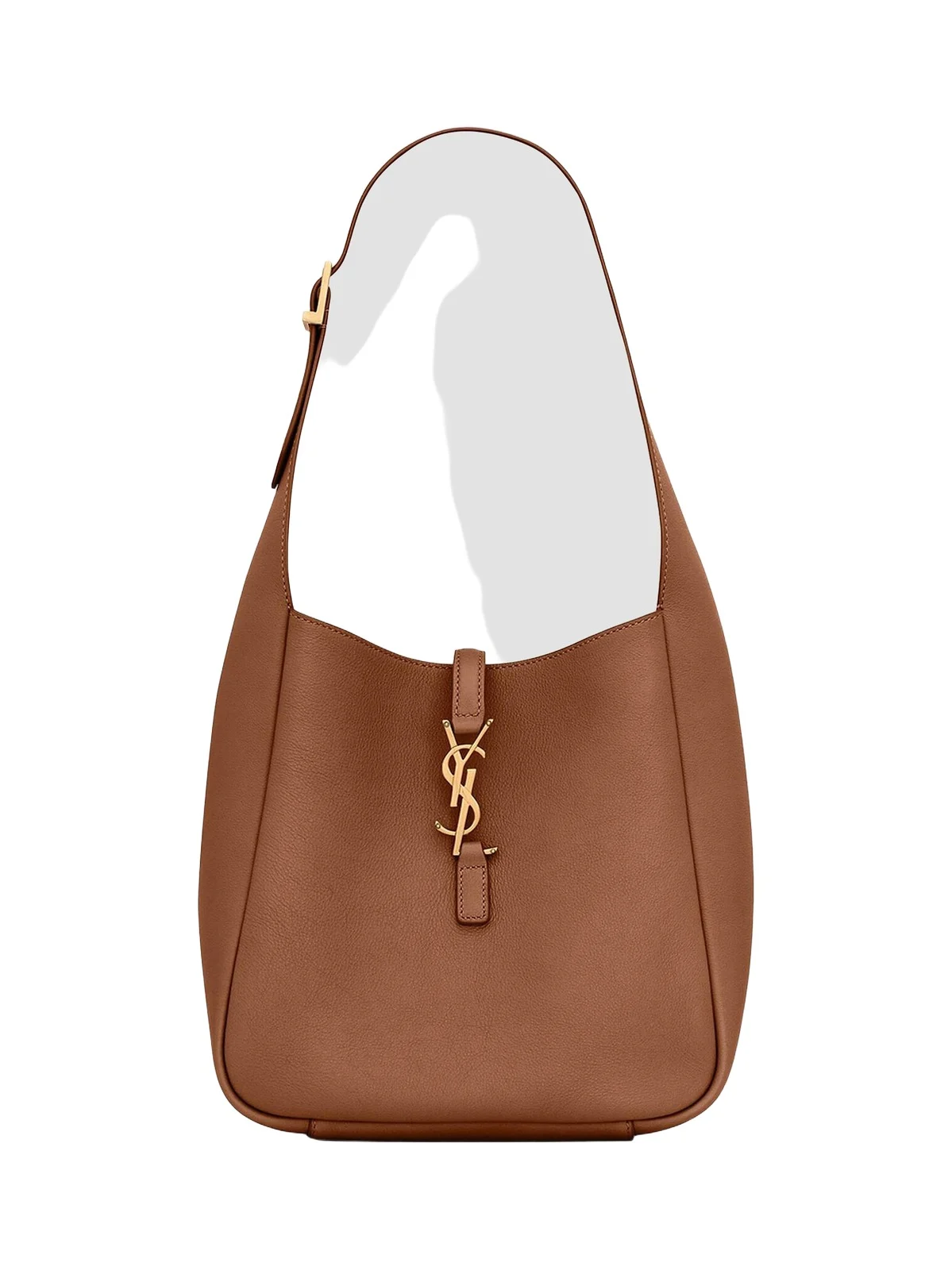 Women's Le 5 À 7 Supple Small Shoulder Bag in Grained Leather - Fox