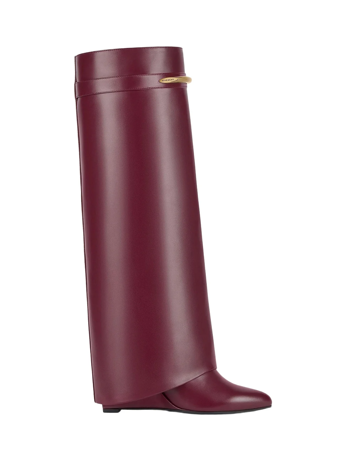 Givenchy Women's Shark Boots in Leather - Burgundy