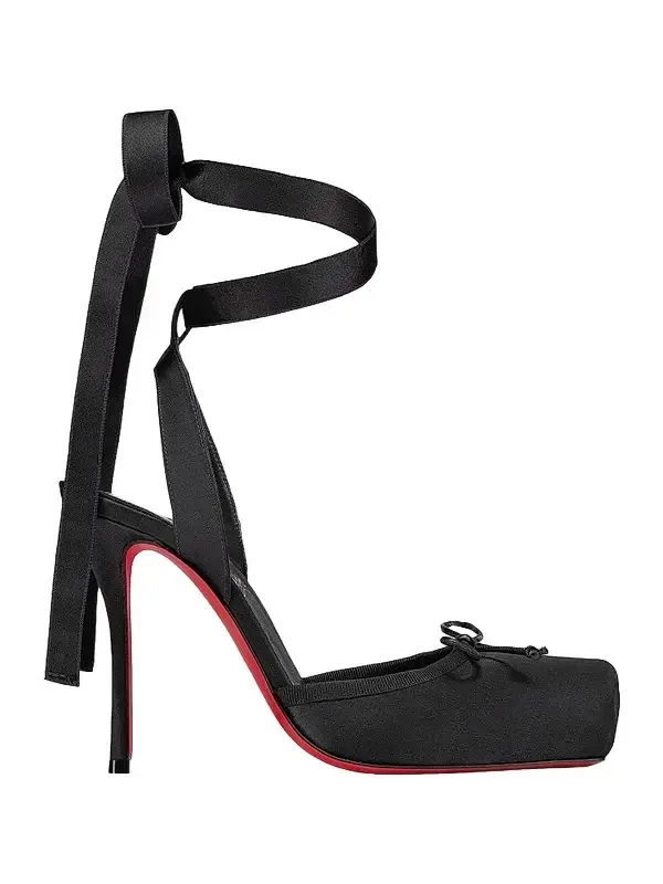Women's Cassia Lace Up 100MM Satin Pumps