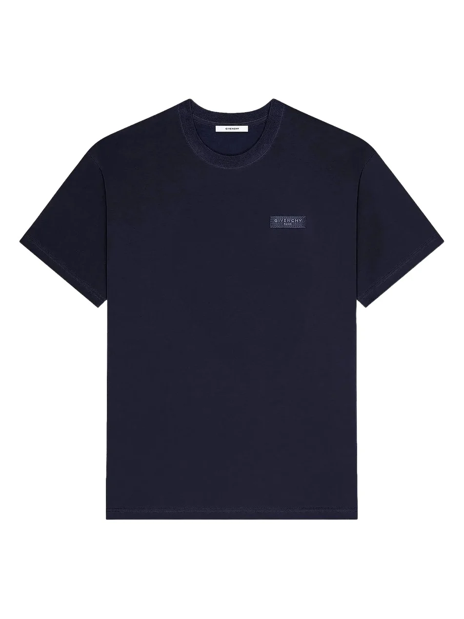 Men's T-Shirt in Cotton with Paris Gros Grain Men's T-Shirt in Cotton with Paris Gros Grain