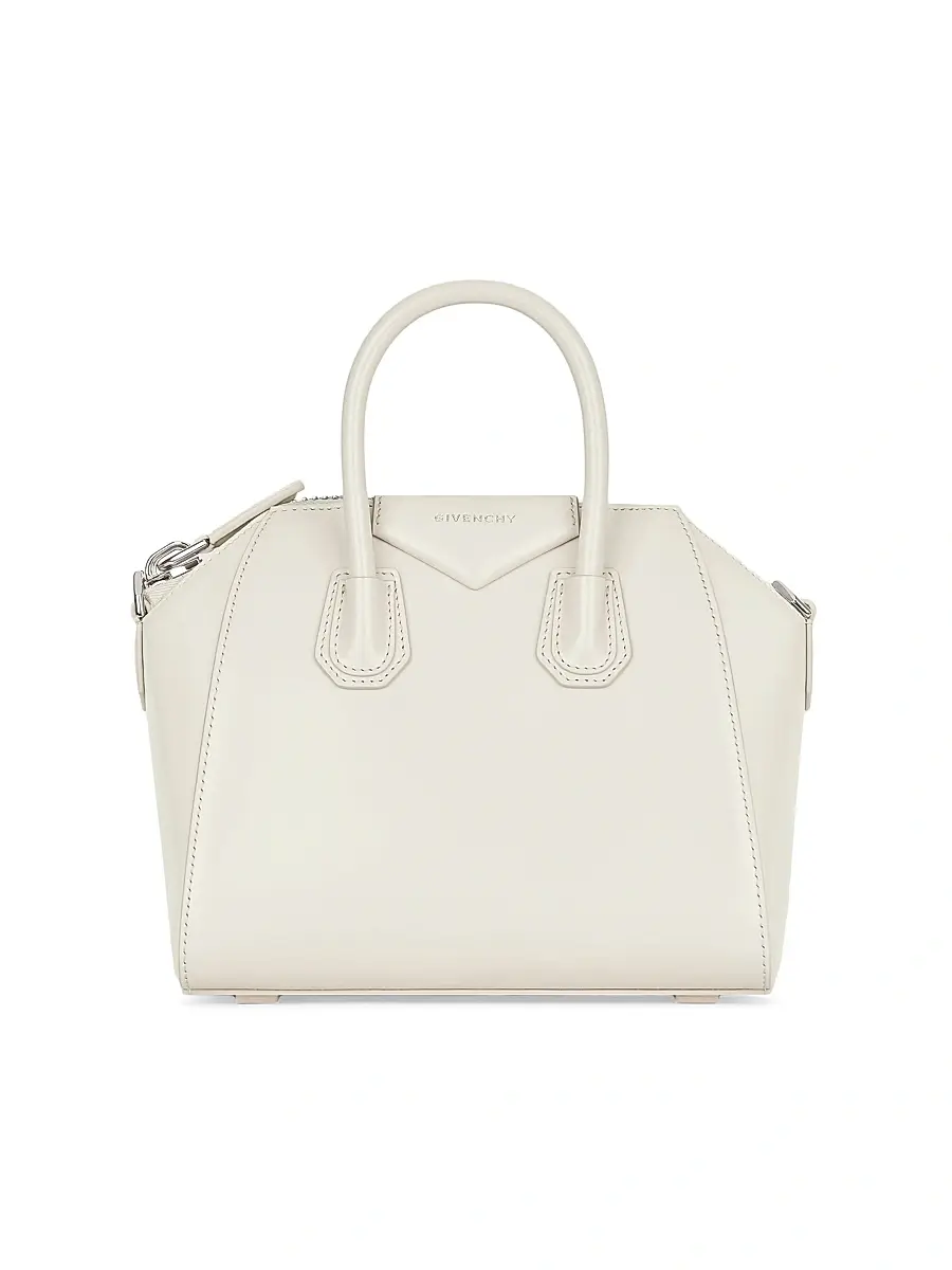 Givenchy Women's Mini Antigona Top Handle Bag in Box Leather | Image 1 Givenchy Women's Mini Antigona Top Handle Bag in Box Leather | Image 1