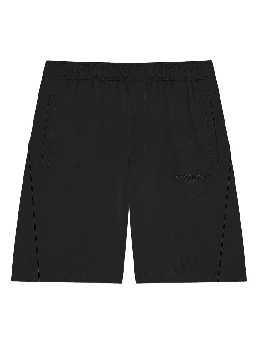 Givenchy Men's Bermuda Shorts with Paris Jacquard - Black
