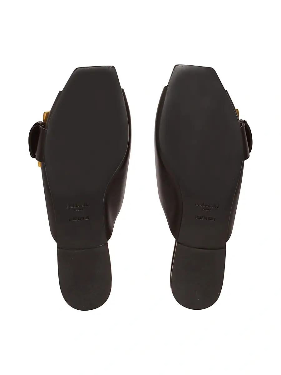 Balmain Women's Anthe Buckle-Accented Leather Sandals - Noir | Thumbnail 5