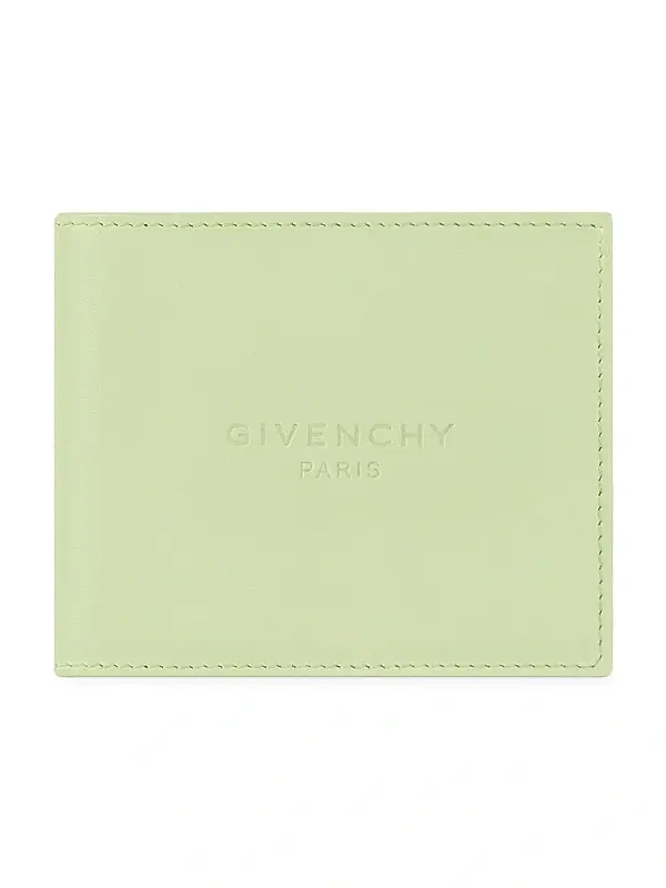 Men's Antigona Stamped Bicolor Wallet in Leather - Pale Green Men's Antigona Stamped Bicolor Wallet in Leather - Pale Green