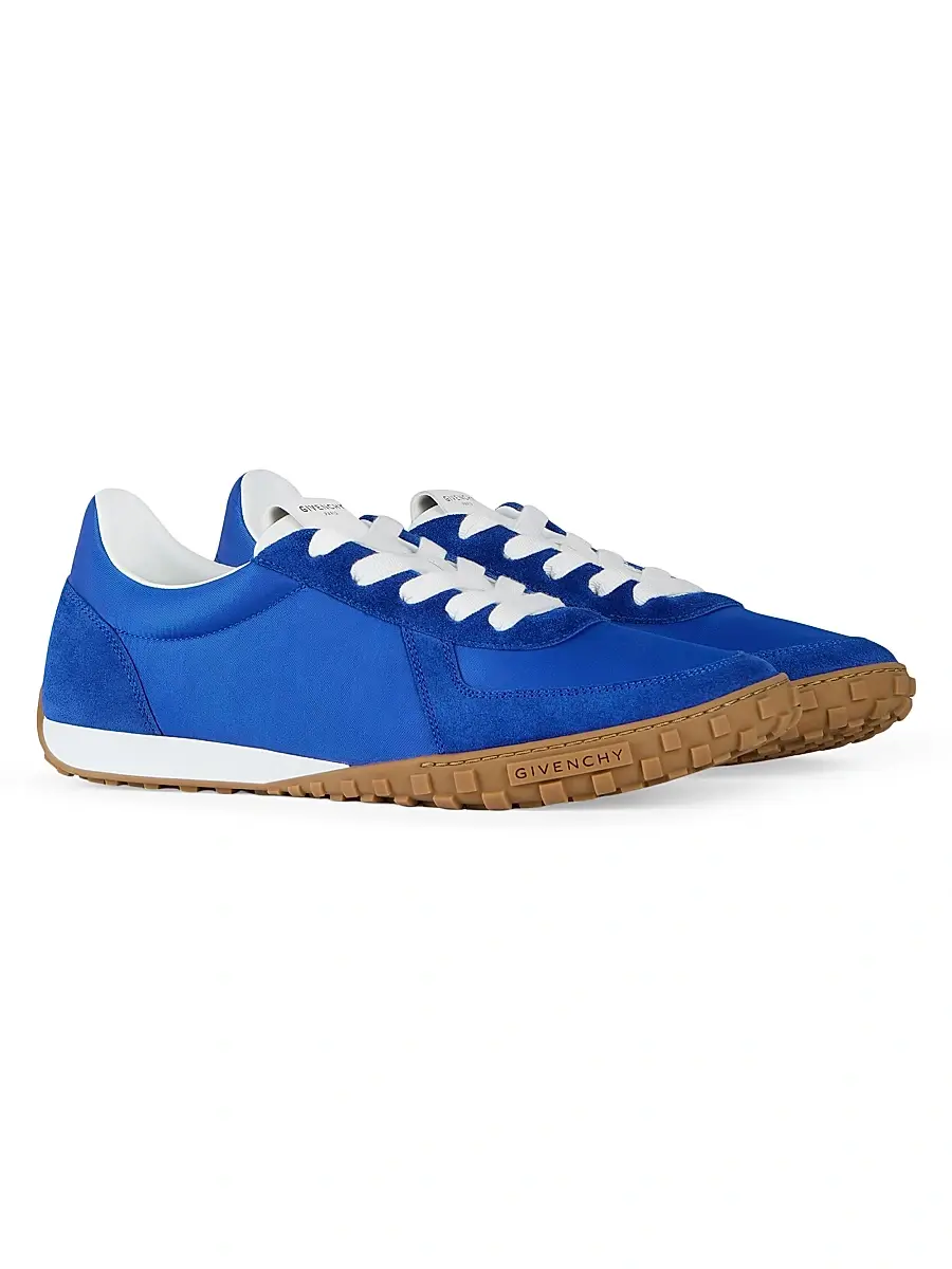 Givenchy Men's Glide Sneakers in Nylon and Suede - Electric Blue | Thumbnail 2