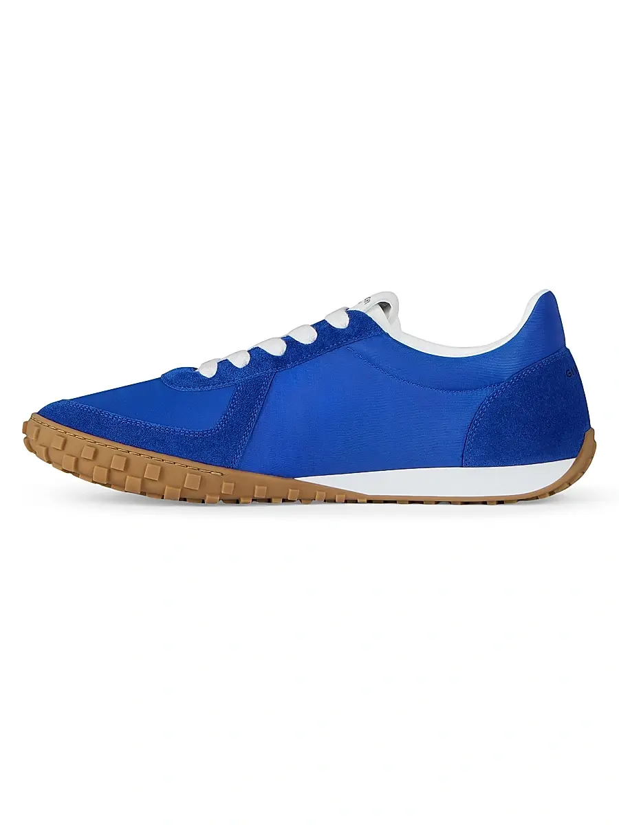 Givenchy Men's Glide Sneakers in Nylon and Suede - Electric Blue | Thumbnail 3